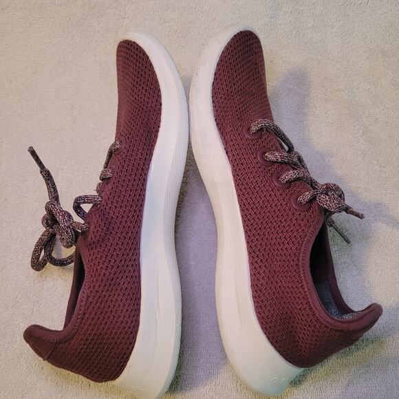 Women's Allbirds Tree Runners Maroon Burgundy Red Size 8 Wool Comfort Shoes - Picture 5 of 7